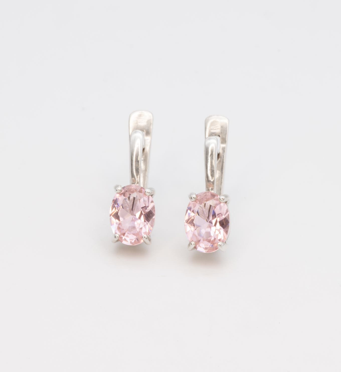 Women's 925 Silver Natural cheapest Pink Morganite Earrings