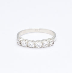 Gold Diamond Ring, Diamond Ring, Created Diamond, Gold Eternity Ring, Sparkly Gold Ring, White Gold Ring, Half Eternity Ring, Diamond Band(3)