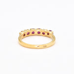 Gold Ruby Ring, Natural Ruby Ring, July Birthstone, Stackable Ring, Ruby Vintage Ring, Gold Eternity Ring, Ruby Eternity Band, Gold Vermeil