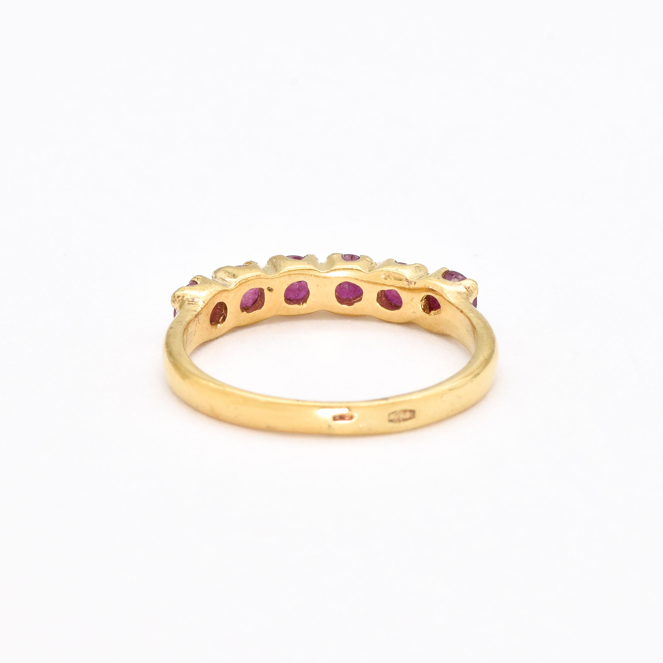 Gold Ruby Ring, Natural Ruby Ring, July Birthstone, Stackable Ring, Ruby Vintage Ring, Gold Eternity Ring, Ruby Eternity Band, Gold Vermeil