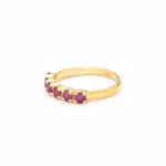 Gold Ruby Ring, Natural Ruby Ring, July Birthstone, Stackable Ring, Ruby Vintage Ring, Gold Eternity Ring, Ruby Eternity Band, Gold Vermeil