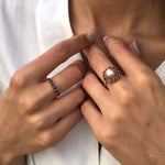 Gold Ruby Ring, Natural Ruby Ring, July Birthstone, Stackable Ring, Ruby Vintage Ring, Gold Eternity Ring, Ruby Eternity Band, Gold Vermeil