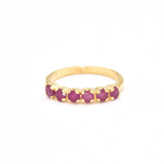 Gold Ruby Ring, Natural Ruby Ring, July Birthstone, Stackable Ring, Ruby Vintage Ring, Gold Eternity Ring, Ruby Eternity Band, Gold Vermeil