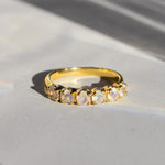 Moonstone Band, Natural Moonstone, June Birthstone, Stackable Ring, Moonstone Ring, Half Eternity Ring, Vintage Band, Moonstone, 925 Silver(1)