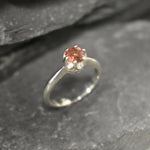 Pink Tourmaline Ring, Tourmaline Ring, Natural Tourmaline, October Birthstone, Solitaire Ring, Vintage Ring, Pink Ring, Solid Silver Ring
