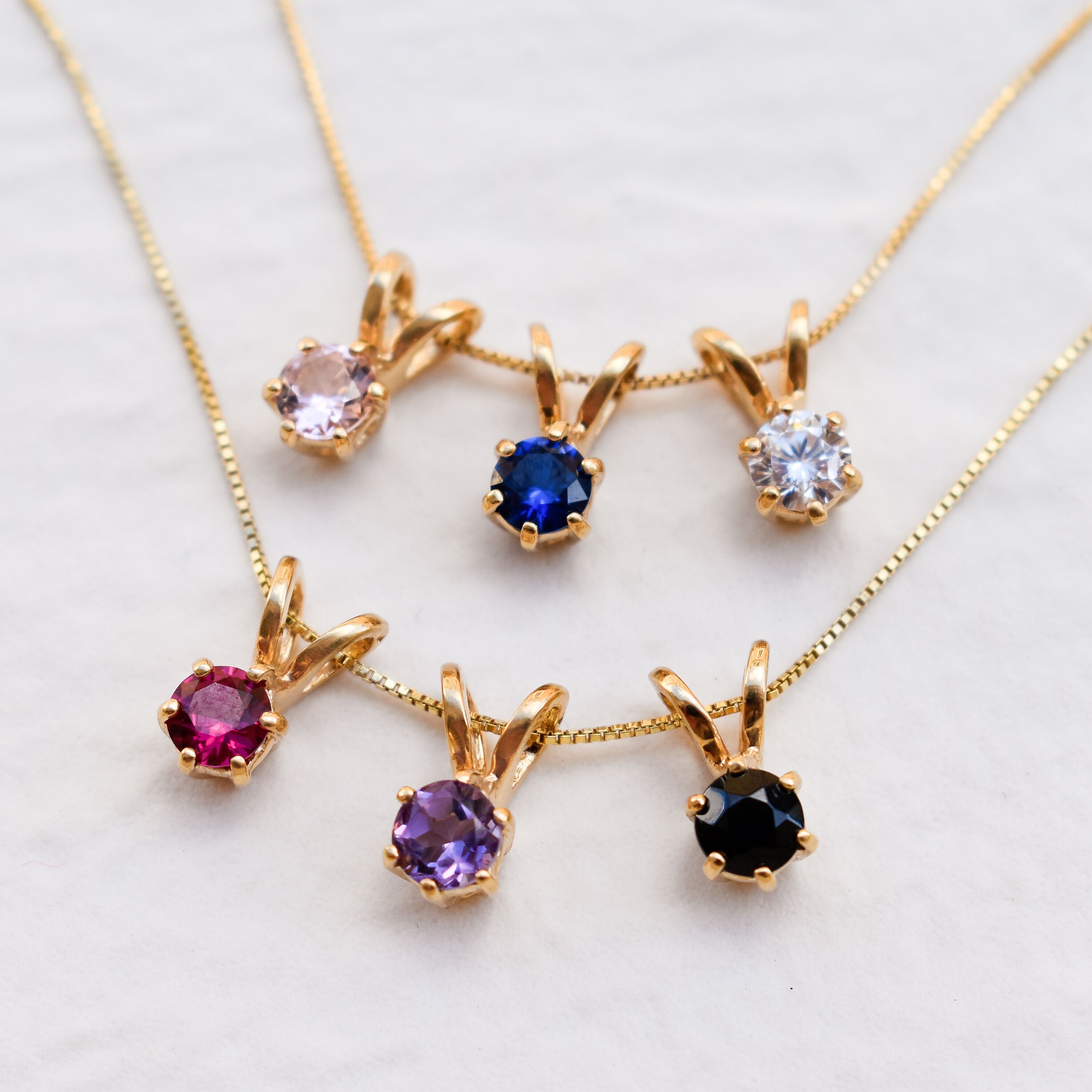 2910-P-cMOR: Gold Vermeil 18k Created Morganite