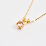 2910-P-cMOR: Gold Vermeil 18k Created Morganite