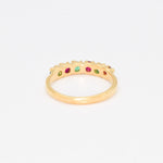 2587-R-cEME/1: Gold Vermeil 18k Created Ruby Created Emerald