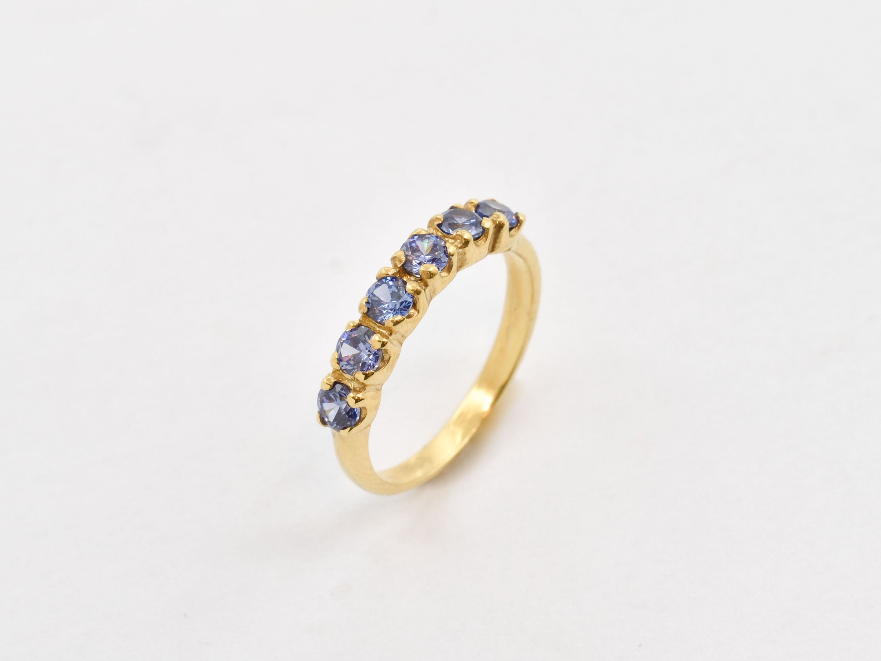 2587-R-cTAN: Gold Vermeil 18k Created Tanzanite