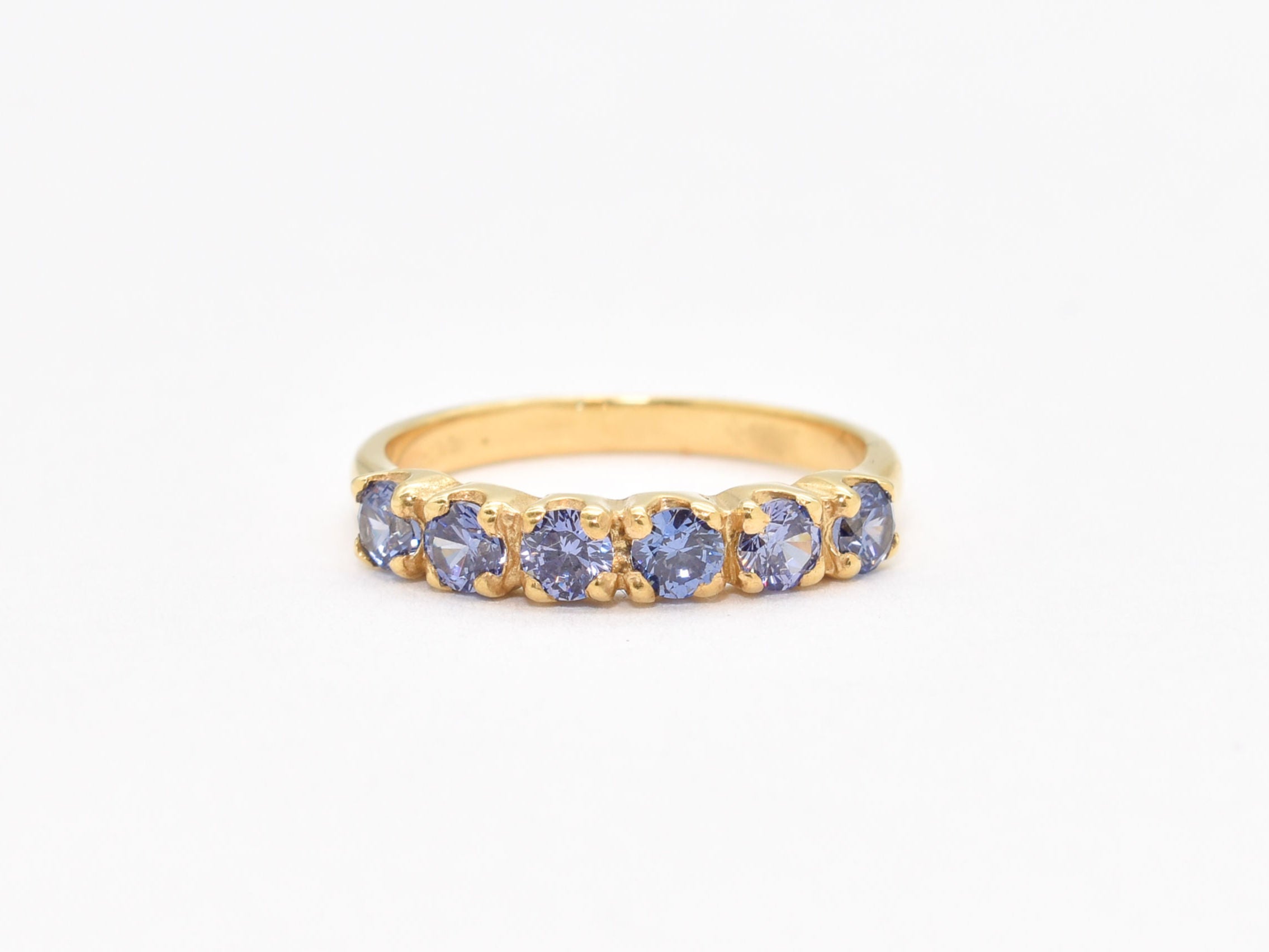 2587-R-cTAN: Gold Vermeil 18k Created Tanzanite