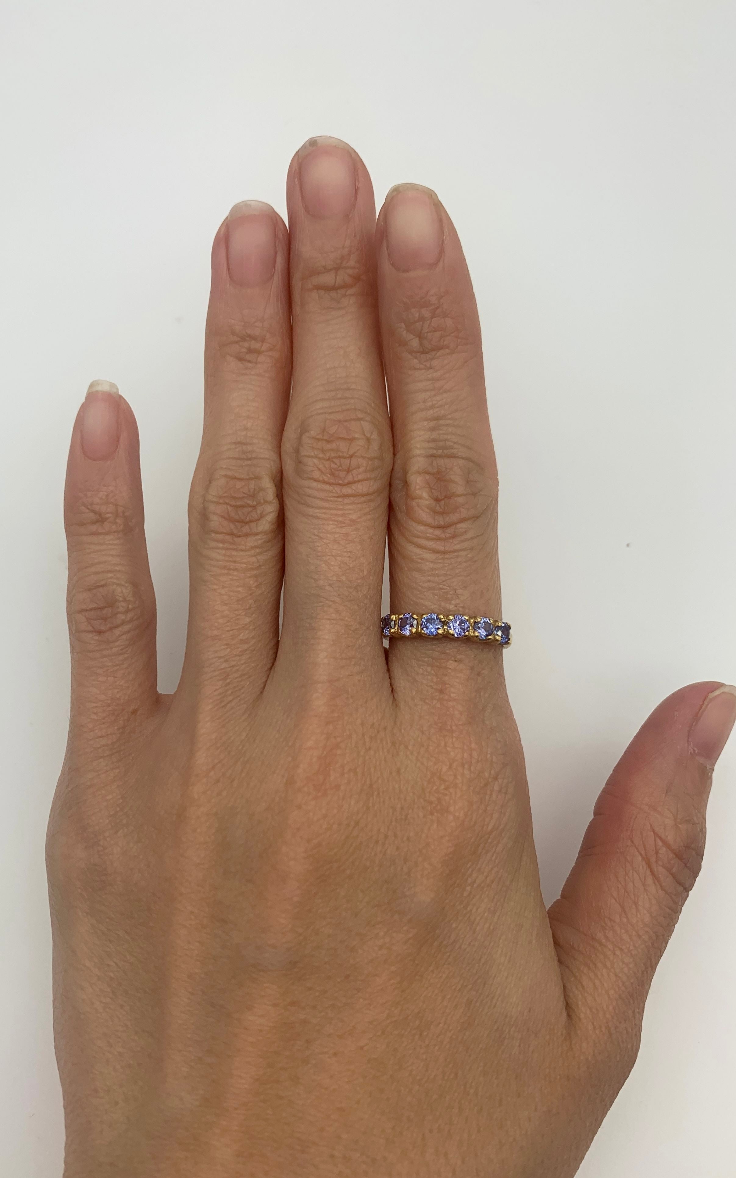 2587-R-cTAN: Gold Vermeil 18k Created Tanzanite