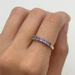 2587-R-cTAN: Gold Vermeil 18k Created Tanzanite