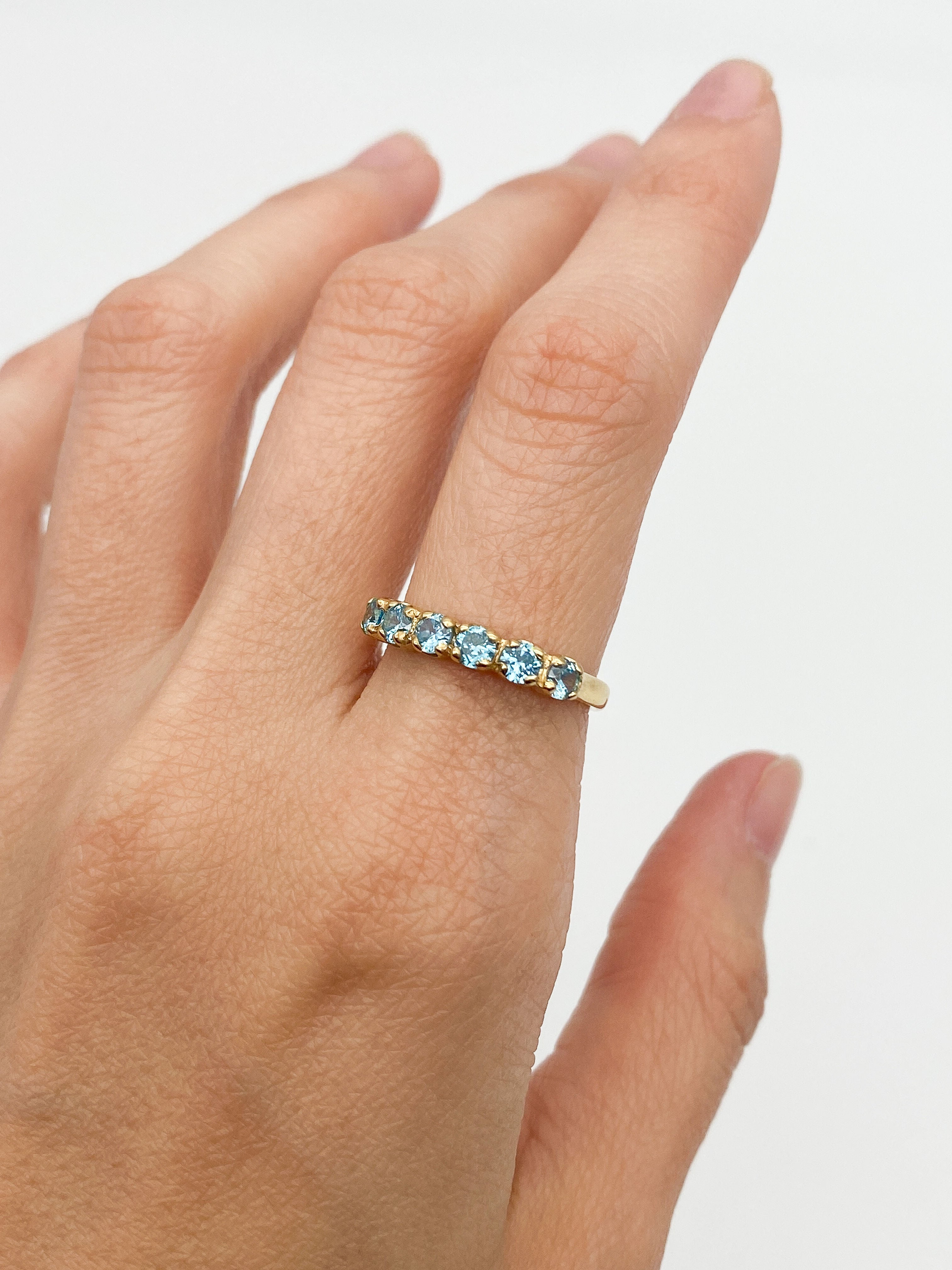 2587-R-cBTP: Gold Vermeil 18k Blue Topaz