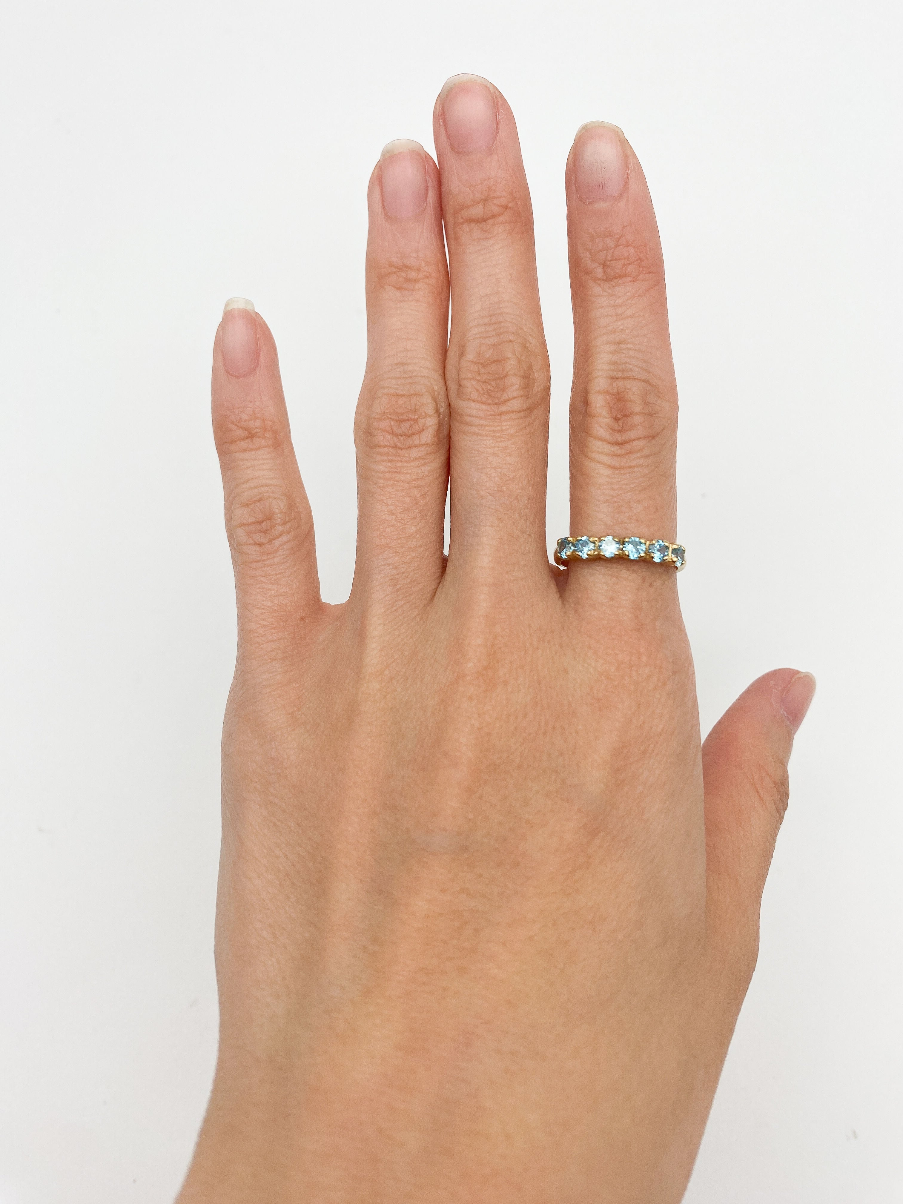 2587-R-cBTP: Gold Vermeil 18k Blue Topaz