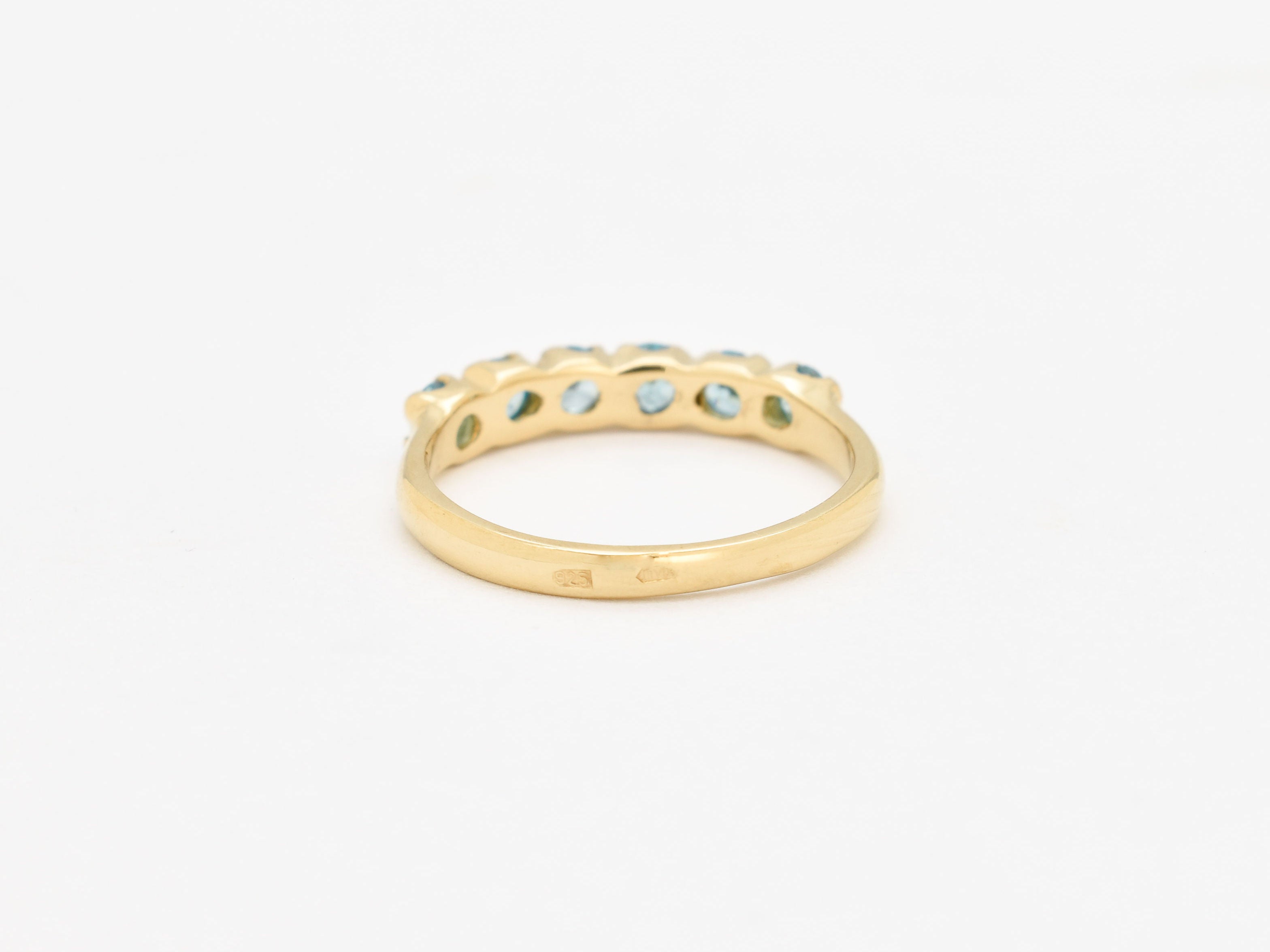 2587-R-cBTP: Gold Vermeil 18k Blue Topaz
