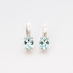 Blue Aquamarine 925 Sterling Silver earrings, flawless clarity and diamond cut. Perfect for everyday wear and a meaningful gift for March birthdays. This March Birthstone brings tranquility, aids self-expression, and adds a touch of elegance. Perfect for birthdays, anniversaries, or special occasions.