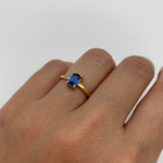 Baguette Sapphire Ring in Gold Vermeil over Sterling Silver