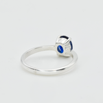 Oval Sapphire Ring in back view