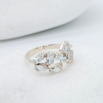 Diamond Baguette Ring Sterling Silver