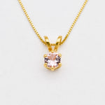 2910-P-cMOR: Gold Vermeil 18k Created Morganite