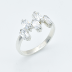 925 Sterling Silver ring with Diamond April birthstone in baguette cut and prong setting. Diamond gemstone ring ideal for special occasions and anniversary present. Symbol of eternal love, purity, and inner strength.
For strength, clarity, abundance