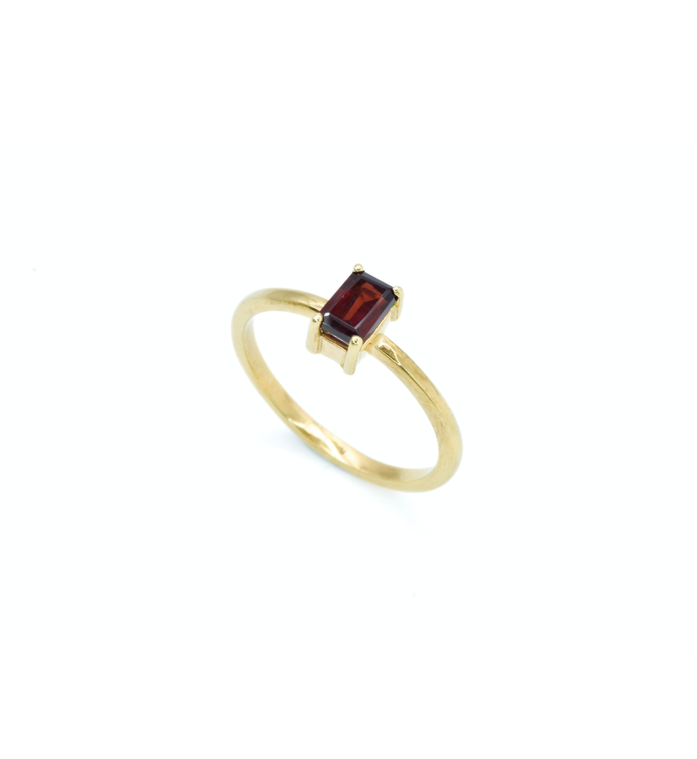 Baguette Garnet Ring
