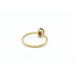Natural Garnet Ring, Red Solitaire Ring