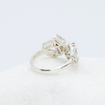 Handcrafted Diamond Baguette Ring, Cluster Diamond Ring, Scattered Diamond Wedding Band