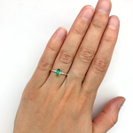 925 Sterling Silver ring with emerald may birthstone in baguette cut and prong setting. Handcrafted solitaire ring ideal for special occasions and stacking rings. Encourages growth, harmony, and deep emotional healing.
For love, renewal, wisdom 