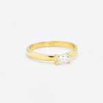 Baguette Diamond Ring in side setting
