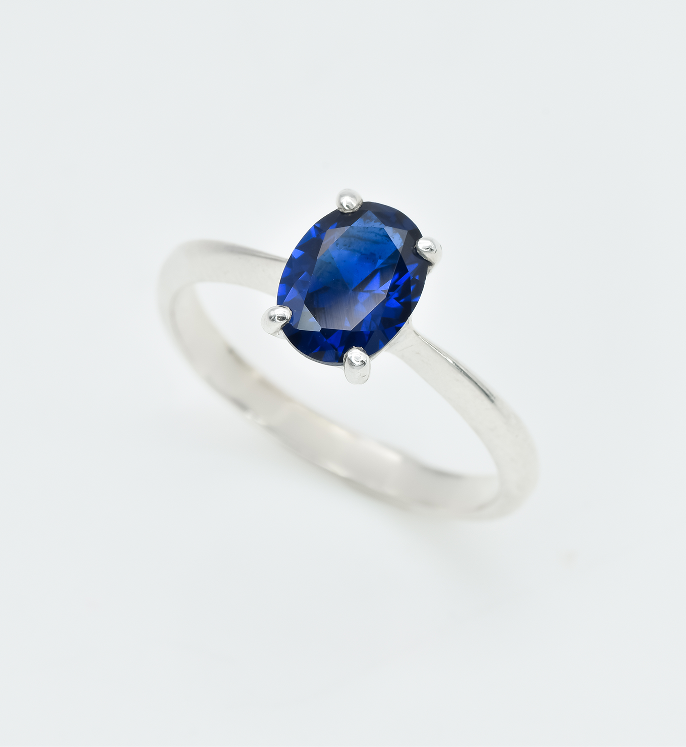 Handmade Oval Sapphire Ring